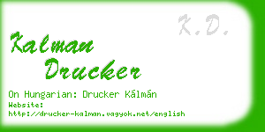 kalman drucker business card